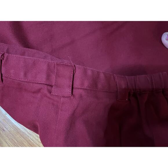 Coldwater Creek elastic back waist maroon chinos 12 97cotton3spandex High rise - Picture 4 of 5